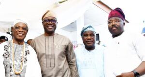 Photo: When Makinde, Sharafadeen Alli Joined Others To Celebrate With Ladoja@80 L-R: The celebrant, former Governor of Oyo State and Otun Olubadan of Ibadanland, Oba (Senator) Rashidi Ladoja; Oyo State Governor, Engr. ‘Seyi Makinde; Senator Fatai Buhari and Senator Sharafadeen Alli…at the event…