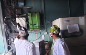 Reports Of UCH Fire Incident Overblown, Quenched Almost Immediately -CMD Professor Abiodun Otegbayo, right, at the scene on Sunday morning...