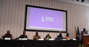 AFRIMA Partners Stakeholders To Actualise AU’s Vision On Creative Economy At PACC6 In Moroni, Comoros AFRIMA's Director of Stakeholders Engagement, Media, and Communications (Global), Sola Dada(with cap), giving a speech at the recently concluded 6th Pan-African Cultural Congress (AU/PACC6) with the theme “Arts, Culture, Heritage, and Education: Levers for Buildings Africa We Want” held in Moroni, Union of Comoros