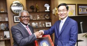 Photo: Dangote Signs Strategic Cooperation Agreement With China National Building Materials Group L-R: President/CE, Dangote Industries Limited, Aliko Dangote; Chairman, CNBM Group, Zhou Yuxian at the epochal event on Wednesday in Lagos…
