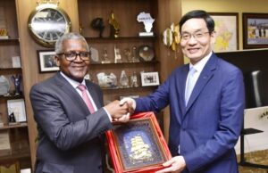 Photo: Dangote Signs Strategic Cooperation Agreement With China National Building Materials Group L-R: President/CE, Dangote Industries Limited, Aliko Dangote; Chairman, CNBM Group, Zhou Yuxian at the epochal event on Wednesday in Lagos…