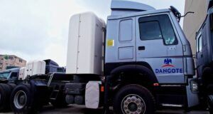 Safety On Roads: Dangote Installs Cameras On CNG Trucks, Re-certifies Drivers ...a Dangote truck ready for CNG-compliance...