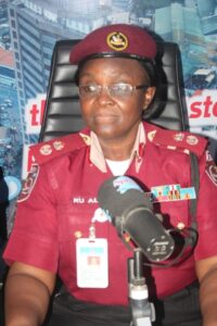 Commander Rosemary Alostressing a point during the Radio Show