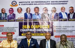 All Set For Lead City Varsity Ibadan To Host Personality Development Conference From Left: Mrs. Deborah Adejobi, Programme Manager, IPDCRM, Dr. Ayobami Owolabi, President IPDCRM, Dr. Lanre Osaniyi, Deputy Chairman, Board of Fellows, and Prof. Lambert Ihebuzor, Registrar IPDCRM @ the Media Conference, recently…