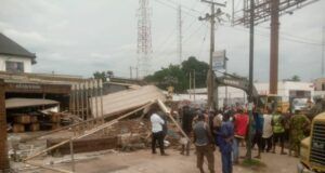 Oyo Government Demolishes Popular Lounge, Pythagoras Grill & Bar At Challenge, See Images ...Pythagoras Grill and Bar...after the 'visitation' by the Oyo State Government...on Monday afternoon...