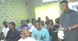 Veteran Broadcaster, Adegboyega Lawal, Others Share Insights With New Intakes At Royal Sky Media Academy Enitan Olusegun Bamidele...right, with his students...