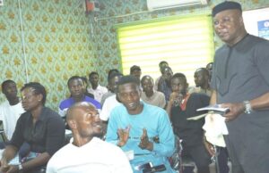 Veteran Broadcaster, Adegboyega Lawal, Others Share Insights With New Intakes At Royal Sky Media Academy Enitan Olusegun Bamidele...right, with his students...