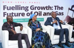 Economic Summit: Shell’s Osagie Okunbor Speaks About Future Of Nigeria’s Oil/Gas L-R: Managing Director, Nigeria Liquefied Natural Gas Limited (NLNG), Philip Mshelbila; Group Chief Operating Officer MRS Holdings, Amina Maina, and Managing Director of The Shell Petroleum Development Company Limited (SPDC) and Country Chair of Shell Companies in Nigeria, Osagie Okunbor, during an oil and gas panel session at the just-concluded 30th Nigeria Economic Summit in Abuja…