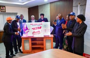 Tax Payment: High Expectations As FIRS Launches USSD Code *829# L-R, Coordinating Director, People Services Group, Anthony Okonkwo; Coordinating Director, Services Support Group, M.L Abubakar; Coordinating Director, Compliance and Enforcement Group, Matthew Gbonjubola; Coordinating Director, Medium Taxpayers’ Group, Dick Irri; Chief of Staff, Tayo Koleosho; chairman, Federal Inland Revenue Service (FIRS), Zacch Adedeji; Coordinating Director, Corporate Services Group, Mrs Bolaji Akintola; Coordinating Director, Special Duties, Tamadi Shettima; Coordinating Director, Large Tax Group, Ms Aminat Ado during the unveiling of the agency’s USSD code *829# at the FIRS headquarters in Abuja, on Wednesday...