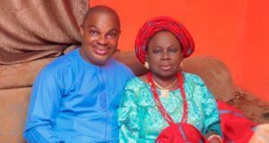 Sharafadeen Alli Joins Others To Mourn Demise Of Mother Of Oyo NUJ Boss Chief Ademola Babalola with mother...sometime ago...