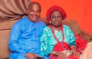 Sharafadeen Alli Joins Others To Mourn Demise Of Mother Of Oyo NUJ Boss Chief Ademola Babalola with mother...sometime ago...