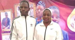 Ikhana, Others Shower Encomium On Lawal, Ogun YSFON Boss On 60th Birthday Alhaji Lawal Adeoye Kasimawo Waheed...and wife at the event...