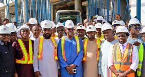 Achievements Recorded So Far By FIRS Satisfactory – House Committee On Finance L-R: A member of the House of Representatives Finance Committee, Honourable Chike Okafor; another member, Honourable Abiodun Akinlade; Deputy Chairman of the Committee, Honourable Seidu Abdullahi; chairman, Honourable James Faleke; chairman, Federal Inland Revenue Service (FIRS), Zacch Adedeji; Special Adviser on Infrastructure to the FIRS chairman, Mr Kunle Ogidi, during the Committee’s oversight tour of the FIRS permanent headquarters located in Central Business District of Abuja, on Tuesday. (Image from Victor Onarinde)