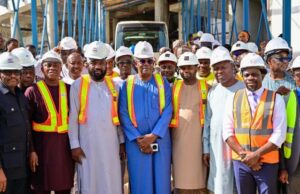 Achievements Recorded So Far By FIRS Satisfactory – House Committee On Finance L-R: A member of the House of Representatives Finance Committee, Honourable Chike Okafor; another member, Honourable Abiodun Akinlade; Deputy Chairman of the Committee, Honourable Seidu Abdullahi; chairman, Honourable James Faleke; chairman, Federal Inland Revenue Service (FIRS), Zacch Adedeji; Special Adviser on Infrastructure to the FIRS chairman, Mr Kunle Ogidi, during the Committee’s oversight tour of the FIRS permanent headquarters located in Central Business District of Abuja, on Tuesday. (Image from Victor Onarinde)