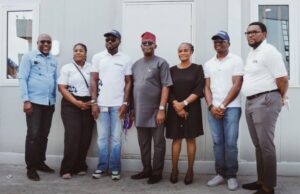 High Expectations As LASAA Commissions New Offices L-R: The General Manager, Radio Lagos, Mr Olajide Lawal; Head of Project Coordination and Local Government Affairs, Lagos State Signage and Advertisement Agency (LASAA), Mrs. Abimbola Odunmbaku; Managing Director/CEO, LASAA, Prince Fatiu Akiolu; Permanent Secretary, Lagos State Ministry of Information and Strategy, Mr Olumide Sogunle; Director of Administration and Human Resource, Lagos Television, Mrs. Oluwatoyin Ayanbadejo; Senior Special Assistant to the Governor of Lagos State on LASAA, Hon. Kunle Dabiri; and Deputy General Manager, Operations and Innovations, Mr Gbolahan Dixon during the Agency's commissioning of new offices (porta cabins) for operational expansion in Lagos recently…