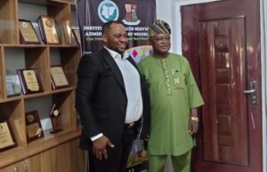 Re-Orientation Of Health Care Workers: OYMASED, OYSHMB Ready To Collaborate Dr Akin Fagbemi, left, with Dr Morounkola Thomas...