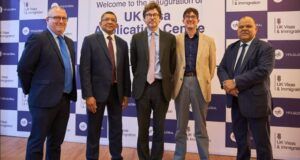 Africa’s Largest Visa Application Center Opened In Lagos By UK L-R: VFS UKVI Account Management Team, Mr. Kingsley Magee; Chief Operating Officer – Global Operations, and Head of UKVI Account Management Team, Mr. Srinarayan Sankaran; British Deputy High Commissioner in Lagos, Mr. Jonny Baxter; Director for Visa, Status and Information Services at UK Visas and Immigration (UKVI), Mr. Marc Owen; Head- Sub-Saharan Africa, VFS Global, Mr. Alok Singhal at the inauguration of the newly opened UK Visa Application Centre in Ikeja, Lagos on 27 November 2024…