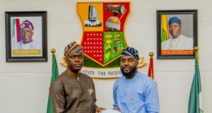 Adebo Ogundoyin Joins Others To Celebrate As Makinde Turns 57 Hon. Adebo Ogundoyin, right, with Oyo's Governor 'Seyi Makinde...