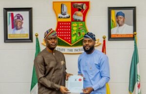 Adebo Ogundoyin Joins Others To Celebrate As Makinde Turns 57 Hon. Adebo Ogundoyin, right, with Oyo's Governor 'Seyi Makinde...