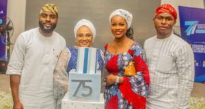 Ajimobi’s 75th Posthumous Birthday: Oyo Speaker Advocates Enhanced Legislative Oversight L-R: Rt Hon Adebo Ogundoyin, Chief (Mrs) Dr Florence Ajimobi and others...at the event...