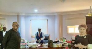 Farotimi’s Defamation Case: Obi Storms Ekiti To See Afe Babalola Peter Obi, inside Chief Afe Babalola's office on Monday...