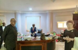 Farotimi’s Defamation Case: Obi Storms Ekiti To See Afe Babalola Peter Obi, inside Chief Afe Babalola's office on Monday...