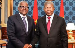 Photo: When Dangote Met With Angola’s President João Lourenço …President of Angola, João Lourenço, right, with President/CE, Dangote Industries Limited, Aliko Dangote…