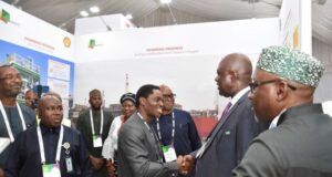 Supporting Indigenous Companies Is Still Our Priority Says Shell At Practical Nigerian Content Forum …at the ongoing Practical Nigerian Content Conference & Exhibition in Yenagoa, Bayelsa State… Shell Companies in Nigeria General Manager Nigeria Content, ‘Lanre Olawuyi, welcomes the minister of state for Petroleum Resources (Oil), Heineken Lokpobiri to the Exhibition Booth of Shell…