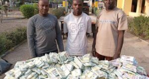 How Three Suspects With ₦129bn Fake Currencies Got Nabbed By Police In Kano ...the three suspects nabbed by Police in Kano...on Tuesday...