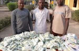 How Three Suspects With ₦129bn Fake Currencies Got Nabbed By Police In Kano ...the three suspects nabbed by Police in Kano...on Tuesday...