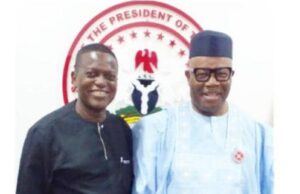 Photo: When Nigeria’s Senate President Played Host To Okediran, PAWA Scribe …the Secretary General, Pan African Writers Association, Dr Wale Okediran, left, with the President of Nigerian Senate, Senator Godswill Akpabio…