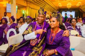 Mogaji Wole Arisekola and his elegant wife