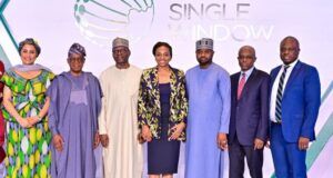 FIRS Boss, Others Push For 24-Hour Port Operations In Nigeria From left, Minister of State for Finance, Dr Doris Uzoka-Anite; Minister of Marine Economy, Mr Gboyega Oyetola; chairman, Senate Committee on Finance, Senator Sani Musa; Minister of Industry, Trade and Investment, Dr Jumoke Oduwole; chairman, Federal Inland Revenue Service, Dr Zacch Adedeji; Managing Director, Nigerian Port Authority (NPA), Dr Abubakar Dantsoho; head, National Single Window (NSW) project secretariat, Mr Tola Fakolade, at the opening of a three-day NSW industry and stakeholders’ forum held at Marriott Hotel, Ikeja, Lagos, on Tuesday...
