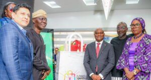 Lagos Shopping Festival: When Sanwo-Olu Rallied Tolaram, Guinness, Zenith, First Bank L-R: Managing Director/CEO, Guinness Nigeria Plc, Mr. Girish Sharma; Governor of Lagos State, Mr. Babajide Sanwo-Olu; representative of Zenith Bank Plc; MD/Chief Strategist, Chain Reactions Africa, Mr. Israel Jaiye Opeyemi, and Commissioner for Commerce, Cooperatives, Trade and Investment, Mrs. Folashade Ambrose-Medebem during the unveiling of the Lagos Shopping Festival Symbol at the Lagos House, Alausa, Ikeja recently...