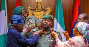 Tinubu To ADC: I See You Going Places In Your Military Career Col. Nurudeen Alowonle Yusuf being decorated by President Bola Tinubu and others...
