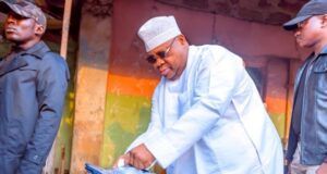 Adeleke Commended By PDP Govs For Successfully Holding Osun LG Poll Governor Ademola Adeleke casting his vote...