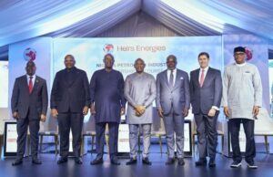 Growth Of Nigeria’s Oil Production On Front Burner At Heirs Energies Leadership Forum 2025 L-R: CCE, NUPRC, Engr. Gbenga Komolafe; CEO, Heirs Energies, Osa Igiehon; Minister of State for Petroleum Resources (Oil), Senator Heineken Lokpobiri; Founder/Chairman, Heirs Holdings and Chairman Heirs Energies, Tony O. Elumelu, CFR; OPEC Board of Governors Chairman for Nigeria & CEO, First E&P, Ademola Adeyemi-Bero; CEO, Seplat Energy, Roger Brown and Executive Vice President, Upstream, NNPC Limited, Udobong Ntia, at the Heirs Energies' Nigeria Petroleum Industry Discourse which held at the Transcorp Hilton Abuja…