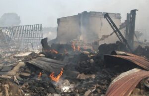 Aleshinloye Ibadan Market Fire: Senator Alli Joins Others To Console Victims Aleshinloye Market...on fire on Tuesday through Wednesday morning...
