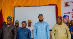 Ogundoyin Harps On Staff Development As Oyo Assembly Service Commission Begins 2-Day Capacity Building For Legislative Staff From left: Majority Leader, Hon. Sanjo Adedokun, Chairman OYHASC, Hon. Julius Okedoyin, Speaker, Hon. Adebo Ogundoyin and Deputy Speaker, Hon. Muhammed Fadeyi...