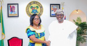 Gender Inclusion: Sanwo-Olu Receives Commendation From Vice President Of Zambia Vice President of the Republic of Zambia, Mrs Mutale Nalumango, left, with Lagos State Governor, Mr. Babajide Sanwo-Olu...