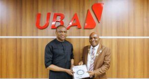 Promotion Of Excellence In Accounting: UBA Partners ICAN L-R: Group Managing Director/Chief Executive Officer (GMD/CEO) United Bank for Africa (UBA) Group, Oliver Alawuba; and the 60th (Diamond) President of the Institute of Chartered Accountants of Nigeria (ICAN), Chief Davidson C. S. Alaribe, FCA, during the courtesy visit by the ICAN President and his delegation to UBA GMD/CEO, in a meeting aimed at fostering collaboration and innovation at the UBA House in Lagos recently…