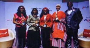 Female Leaders Spotlight Need For Gender Parity To Break Barriers At UBA Business Series L-R: Managing Director, BOI Investment and Trust Company Limited, Flora Fabyan;; Board Chairman, Africa Prudential Plc, Chief(Mrs) Eniola Fadayomi; Chairman, Punch Nigeria Limited, Angela Emuwa and; Nollywood Actress, Nancy Isime; and Master of Ceremony, Mr.Oscar Gbemileke at the special UBA Business Series held to commemorate International Women’s Month, at Tony Elumelu Amphithetre, UBA House, Lagos on Thursday…