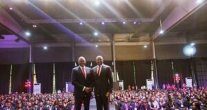 High Expectations As UBA Inducts Over 3200 Young Professionals Under GMAP Initiative Picture 4520: Group Chairman, United Bank for Africa(UBA), Mr. Tony O. Elumelu; Group Managing Director/CEO, UBA Group, Mr. Oliver Alawuba, flanked by graduates of the Bank's Graduate Management Accelerated Programme(GMAP) Class of 2025, at the graduation ceremony held for over one thousand trainees from across Africa in Lagos on Wednesday…