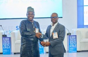 Oloibiri Lecture Series Hailed As Platform For Change By Shell Member, Society of Petroleum Engineers (SPE), Board of Trustees, Felix Chijioke Obike and General Manager, Wells and Geosciences Operations, Shell Nigeria Exploration and Production Company Limited (SNEPCo), Joe Mordi during the 2025 SPE Oloibiri Lecture Series and Energy Forum (OLEF) in Abuja…