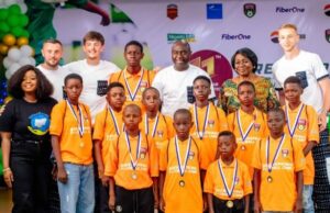 Excitement As Union Bank Sponsors 11th Edition Of Greensprings Football Academy L-R: Bukola Ayeni, Lead External Communications, Union Bank of Nigeria; West Bromwich Albion Football Club coaches; Mrs Lai Koiki, Founder and CEO, Greensprings School and participants of the 11th Greensprings Football Camp sponsored by Union Bank of Nigeria under its Edu360 initiative at the school's Awoyaya campus in Lekki, Lagos recently…