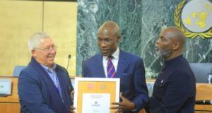 Dangote Adds Another Feather, Beats MTN, Others To Become Most Admired African Brand Plant Director, Dangote Cement Ethiopia, Jacinto Leyva and Group Branding Lead, DIL, Tunde Oladipo, receive the ‘Most Admired African Brand’ award from the Founder and Chairman of Brand Africa, Thebe Ikalafeng, at the 15th Global Brand Africa 100, held in Addis Ababa, Ethiopia, on Friday, May 23, 2025...