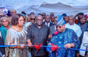 Dele Momodu @ 65: How Obasanjo, Adeleke, Others Celebrated Ovation Publisher In Ibadan, Lagos Basorun Dele Momodu, with his elegant wife, Yeye Bolaji, Osun's Governor Ademola Adeleke and others at the Ibadan event...