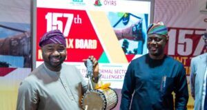Informal Sector Operators’ Wellbeing, Tinubu’s Top Priority – FIRS Boss …the Chairman, Federal Inland Revenue Service, Zacch Adedeji, sounding a talking drum presented to him by Governor Seyi Makinde Of Oyo State at the event...