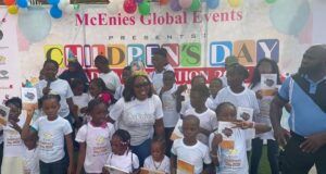 Ibadan’s Children Shine Bright At Mcenies Children’s Day 2025 Celebration Of Greatness, Fun …McEnies Global Events CEO, Dr. Omolaraeni Olaosebikan surrounded by the Oyo State Children at the 2025 McEnies Children's Day Party tagged Giggle, Games, Greatness" held in Bodija, Ibadan…