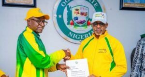 Why We Are Investing Heavily On Gateway Games 2024 – Abiodun Dr Olusegun Odegbami, left, with the Ogun State Governor, Prince Dapo Abiodun...